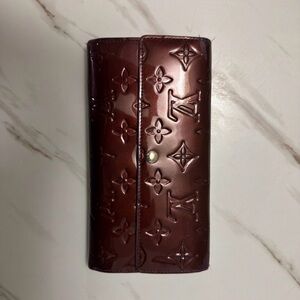 Louis Vuitton Monogram Vernis Wallet in Deep Burgundy